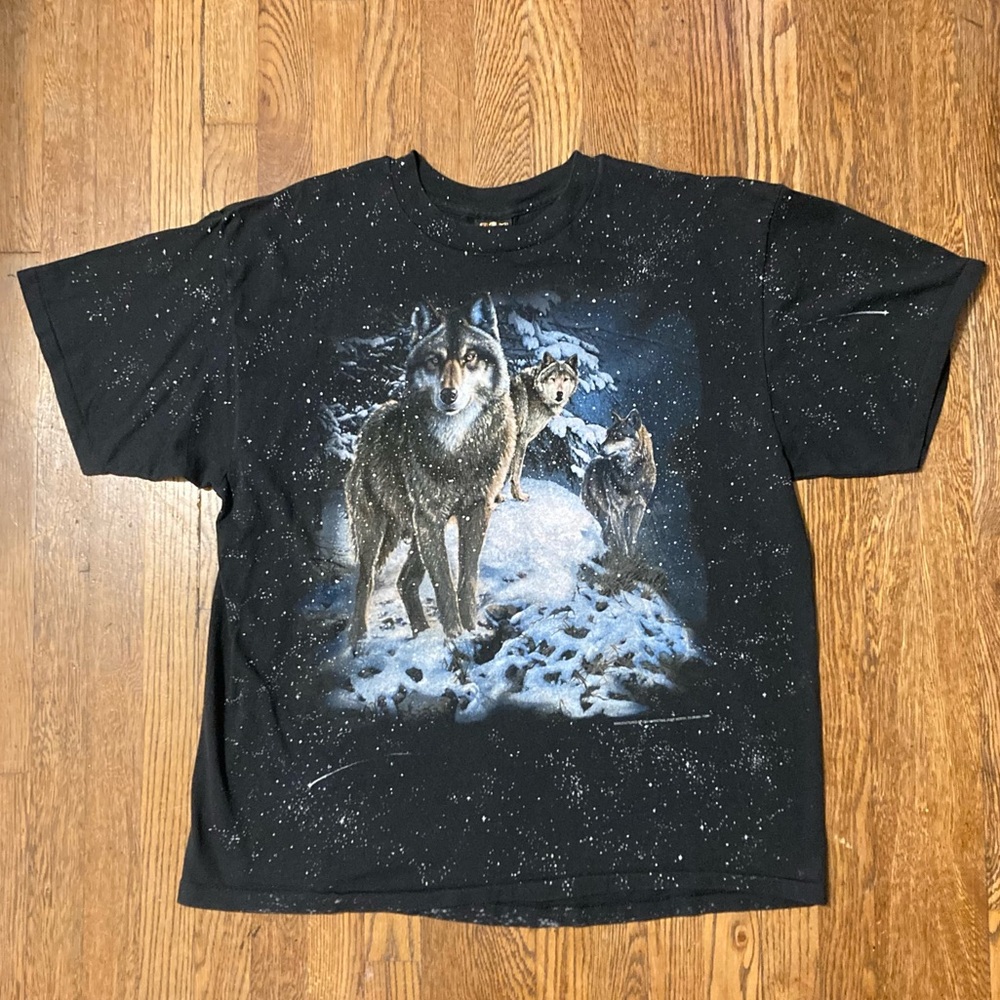 RARE vtg single stitch wolf tee by 3D Emblem